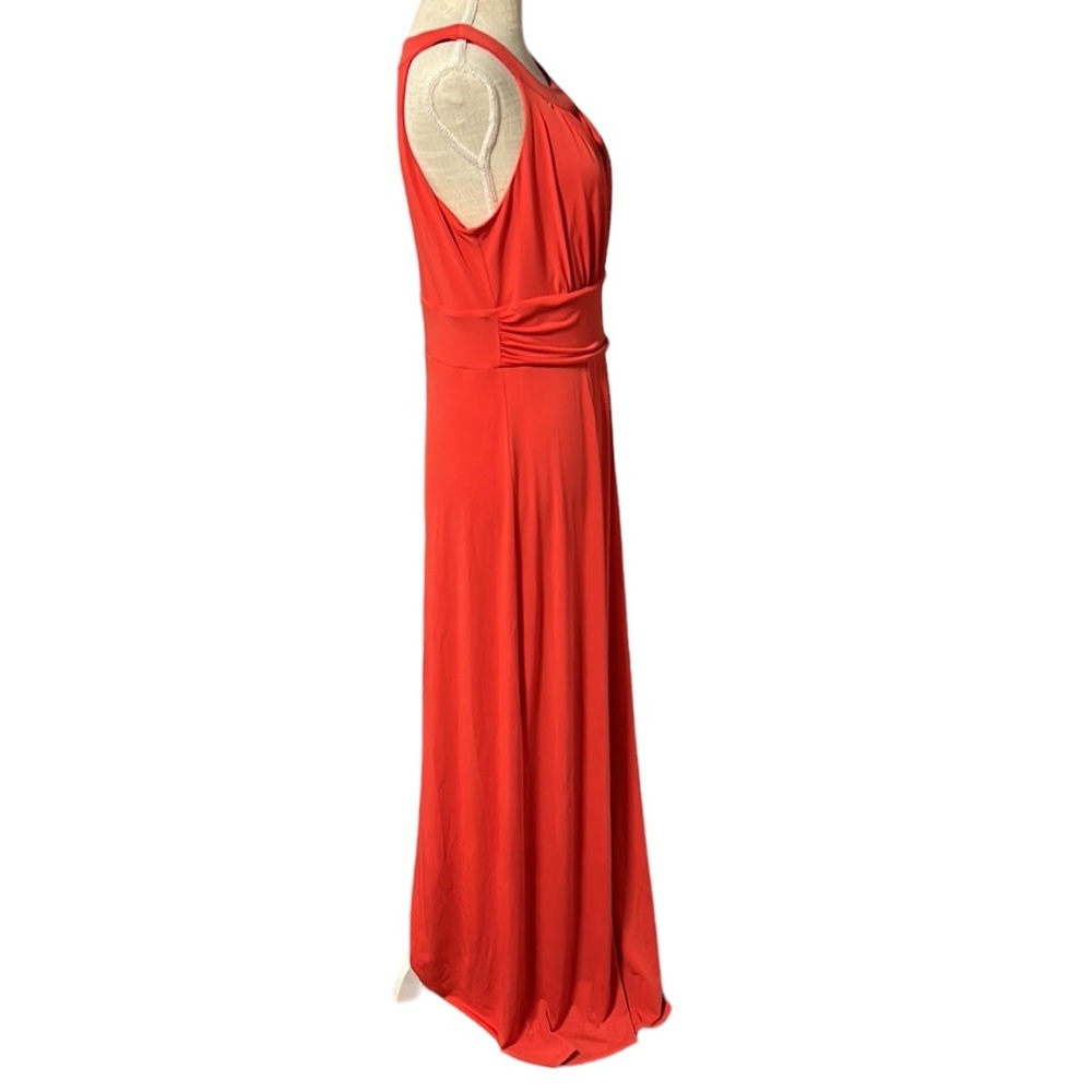 Enfocus Studio Sleeveless Halter Top Maxi Dress Orange Womens Size 14 - Picture 4 of 15
